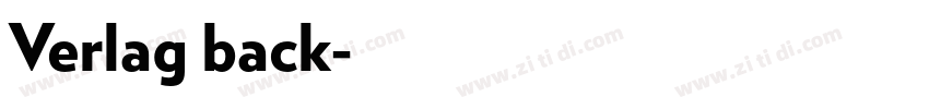 Verlag back字体转换